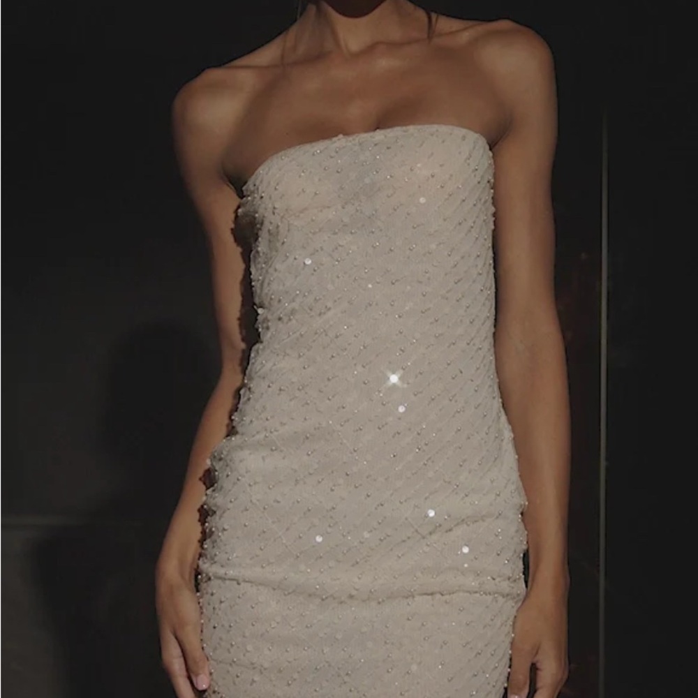 Yolanda Sequin Mini Dress - Buttercream